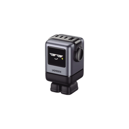 [45514B] Cargador RobotGaN de 100W Serie UNO | 4 Puertos de Carga Rápida | 3 USB-C | 1 USB-A | PD 3.0 | QC 4.0 | Carga Inteligente | Tecnología GaN II | Zapato Magnético Extraíble | Carcasa Ignífuga | Pantalla LED | 45514B