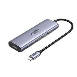 [35999] Hub USB-C 6 en 1 / HDMI 4K@60Hz / 2x USB-A 3.2 Gen 2 (10 Gbps) / 2x USB-C 3.2 (10 Gbps) / PD 100W / Compatibilidad Universal / Driver-Free / Aluminio | 35999