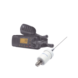 [UM-385BK/KIT1600] Kit de radio UM385BK | mas antena marina de fibra de vidrio TX-1600-SYS | UM-385BK/KIT1600