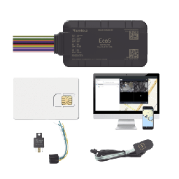 [ECO5KIT] KIT Dispositivo de Rastreo Vehicular / Conectividad LTE Cat1 y LTE-M / BLE 5.0 / GNSS U-blox / Carcasa IP54 / Batería Interna de Respaldo / Detecta Interferencias / Incluye SIM500MB2Y, EPCOMGPSCODE, Relay y boton SOS | ECO5KIT