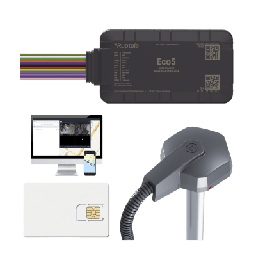 [ECO5KITFUEL2] KIT Dispositivo de Rastreo Vehicular/ Sensor nivel de combustible cableado / Conectividad LTE Cat1 y LTE-M / BLE 5.0 / GNSS U-blox / Carcasa IP54 / Batería Interna de Respaldo / Detecta Interferencias / Incluye: EPCOMGPSCODE, TD6001000 y SIM500MB2Y | ECO5KITFUEL2