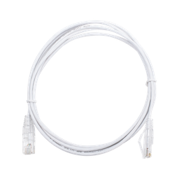 [LP-UT6-200-WH28] Cable de Parcheo Slim UTP Cat6 - 2 Metros (6.56 Pies) Blanco Diámetro Reducido (28 AWG) | LP-UT6-200-WH28