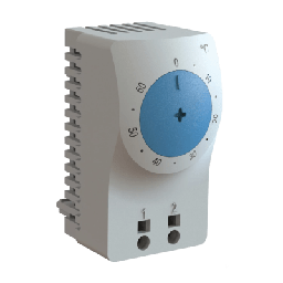 [ATEMNOC] Termostato/Interruptor Para Control de Temperatura en Grados Celsius, Para Uso con Ventiladores, Con Terminales de Conexión, y Clip para Riel Din de 35 mm, Color Gris Claro | ATEMNOC