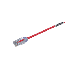 [UTP28SP25RD] Cable de Parcheo TX6, UTP Cat6, Diámetro Reducido (28AWG), Color Rojo, 7.62 Metros (25 Pies) | UTP28SP25RD