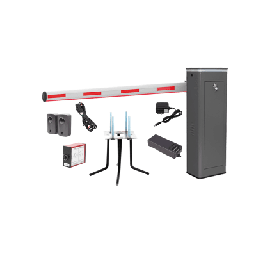 [KIT-XBS-3L-LED] Kit COMPLETO Barrera Izquierda XBS Con Corona LED / Brazo Iluminado de 5M / Incluye Sensor de Masa, Transformador, Lazo Magnético, Ancla, Fotoceldas y 2 Controles Inalámbricos | KIT-XBS-3L-LED