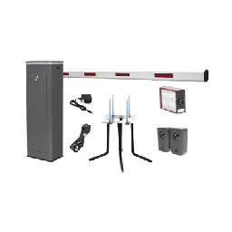 [KIT-XBS-3R] Kit COMPLETO Barrera Derecha XBS Con Corona LED / Brazo de 5.5 Metros / Incluye Sensor de Masa, Transformador, Lazo Magnético, Ancla, Fotoceldas y 2 Controles Inalámbricos | KIT-XBS-3R