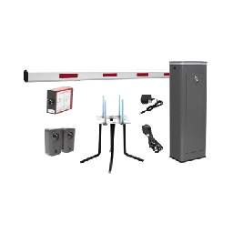 [KIT-XBS-3L] Kit COMPLETO Barrera Izquierda XBS Con Corona LED / Brazo de 5.5 Metros / Incluye Sensor de Masa, Transformador, Lazo Magnético, Ancla, Fotoceldas y 2 Controles Inalámbricos | KIT-XBS-3L