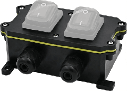 [AP-BOXWB2-4T] Caja de Plástico ABS/PA66 para Interruptores AccessPRO /  Compatible con los Interruptores APB-0 Series / IP65 / 4 Puertos de Conexión | AP-BOXWB2-4T