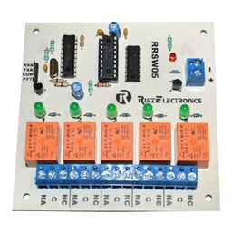 [RRSW05] Tarjeta decodificadora para radio switch 5 zonas con DTMF. | RRSW05