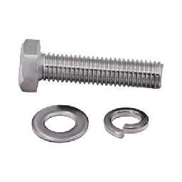 [9424060124] Tornillo M6 x 1.0 mm con Arandela Plana y Arandela de Presión para baterías de 12 V de 28-80 Ah. | 9424060124