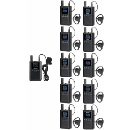 [TT125] Kit para guía turístico de 1 transmisor y 10 receptores | TT125