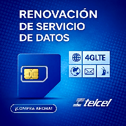 [RSIM10GBTELCEL] Renovación de plan anual de servicio de 10GB para SIM TELCEL | RSIM10GBTELCEL