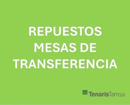 SSMART Cartel en vinil impreso calidad HD sobre pvc de 3mm medidas: 100X80cm leyenda:  REPUESTOS MESAS DE TRANSFERENCIA