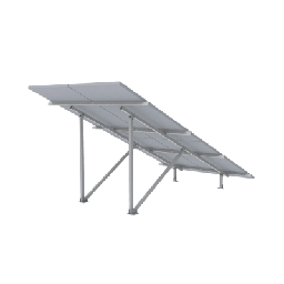 [VEKTOR5R2X2] Montaje para Panel Solar 2X2, Riel 5 de 2700mm para Módulos con Espesor de 30-35mm, Vel. de Viento Máx. 136km/h | VEKTOR5R2X2