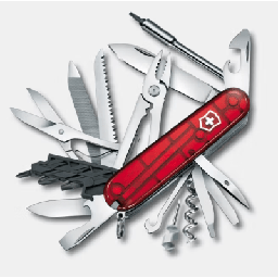 [1.7775.T] Navaja Multifunción Cyber Tool L / 39 Herramientas Profesionales / Para Técnicos Digitales / Llave Tuercas Tecnológica / Dados Hexagonales D-SUB / Set Bits Phillips-Torx-Hex / ABS-Cellidor Rojo / Fabricación Suiza | 1.7775.T