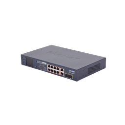 [FGSD-1022VHP] Switch PoE+ / Distancia 250 Metros / 8 Puertos + 2 Combo TP/SFP Gigabit y Pantalla LCD Para Monitoreo | FGSD-1022VHP
