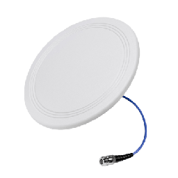 [3100-05] Antena Omnidireccional para Techo Interior / 600-6000 MHz / 5 Bandas Celulares y WiFi / Perfil Ultra Bajo 8 mm / Conector N-hembra / Cable Plenum 30 cm / Material del radomo, ABS | 3100-05