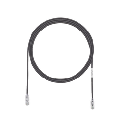 [UTP28SP15BL] Cable de Parcheo TX6, UTP Cat6, Diámetro Reducido (28AWG), Color Negro, 4.57 Metros (15 Pies) | UTP28SP15BL