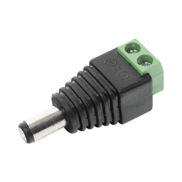 [JR-52] Adaptador Macho Tipo Jack de 3.5 mm (0.14 Pulgadas) Polarizado de 12 Vcc / Terminales Tipo Tornillo / Polarizado (+/-) / Ideal para Cámaras de Video Vigilancia | JR-52