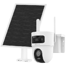 [DS2CFSP8D/4G] Kit Solar IP All in One Doble Lente / AOV / PT IP 4 Megapixel Lente 4 mm / Fijo 4 Megapixel Lente 2.8 mm / Panel Solar + Batería de Respaldo de Litio (9000 mAh) / Conexión 4G / Audio de Dos Vías / Dual Light / IP66 / Micro SD | DS2CFSP8D/4G