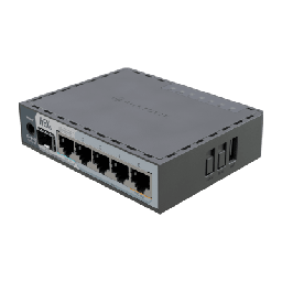 [E60IUGS] Router hEX S / 5 Puertos Gigabit Ethernet / 1 Puerto SFP 2.5G / Dual-Core ARM / 512 MB RAM / RouterOS V7 / PoE-In y PoE-Out / Montaje en Pared | E60IUGS