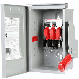 [HNF363] Interruptor de Seguridad HNF363, 600Vca, 3 polos, 100 Amp, sin portafusibles, Nema 1. | HNF363