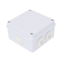 [LP-WBX-100] Caja de Conexiones Impermeable IP65, 7 Entradas, Dimensiones 100 x 100 x 70 mm, para Instalaciones Industriales, Comerciales y Residenciales, Incluye Tornillería para su Instalación | LP-WBX-100
