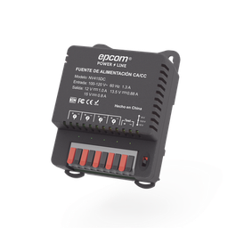 [NV-415-DC] Fuente de Poder / Para 4 Cámaras / Ajustables a 12 o 13.5 o 15 Vcc / 4 Amperes / Instalación en Pared. | NV-415-DC