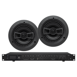 [EP2060W/2CS] Amplificador de Audio con 2 Bocinas SP6 | 2 x 60W | Baja Impedancia 4 - 8Ω | Reproductor Bluetooth, USB, SD | Efectos Integrados Delay, Echo, Repeat | EP2060W/2CS