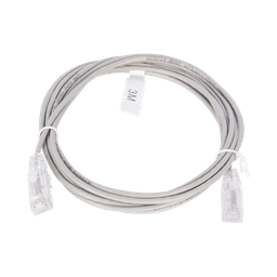 [LP-UT6-300-GY28] Cable de Parcheo Slim UTP Cat6 - 3 Metros (9.84 Pies) Gris Diámetro Reducido (28 AWG) | LP-UT6-300-GY28