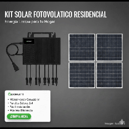 [NEO2500MX2KIT] Kit Solar Interconexion  / 2.5kW  220Vca / Microinversores Growatt / Montaje Incluido | NEO2500MX2KIT