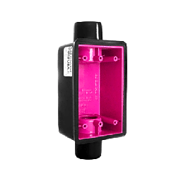 [RR-0470-PC] Caja Rectangular de 1/2"/ Con Recubrimiento exterior de PVC e interior Purpura. | RR-0470-PC