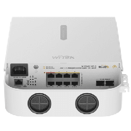 [WIPCMS310GFOV2] Switch PoE Gigabit 8 Puertos / 2 SFP Uplink / PoE++ 802.3bt 90W Port 1-2 / PoE+ 802.3at 30W Port 3-8 / 110W Budget Total / 20Gbps Switching / Fanless / Wall-Pole Mount / Industrial -30°C a 60°C | WIPCMS310GFOV2