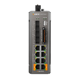 [SP5012FML2(V2)] Switch de Red SP5012FM-L2 (V2) / 8 Puertos 10/100/1000Mbps PoE / 4 Puertos SFP 1000M/2.5G/10Gbps / Capacidad de Conmutación 96Gbps / Alimentación Dual DC / Instalación DIN-rail, Pared o Escritorio / Certificaciones CE, FCC, RoHS, UKCA | SP5012FML2(V2)