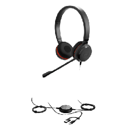 [EVOLVE-30I-IDUO-MS-USBC/A] Jabra Evolve 30 II Duo MS con conexión USB C/A y 3.5mm, micrófono con cancelación de ruido y controlador en el cable con botones e indicadores LED (5399-823-369)) | EVOLVE-30I-IDUO-MS-USBC/A