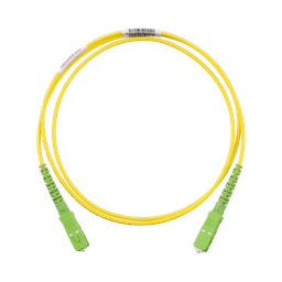 [F913RANANSNM001] Jumper de Fibra Optica Monomodo 9/125 OS2, SC/APC-SC/APC Simplex, OFNR (Riser), Color Amarillo, 1 Metro (3.28 Pies) | F913RANANSNM001