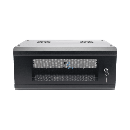 [SR1904LH3GA] Gabinete de Pared con Puerta de Cristal Templado, 635mm de Profundidad, 4U Rack de 19'', Acero Reforzado | SR1904LH3GA