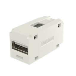 [CMUSBAAIW] Módulo Acoplador USB 2.0, Hembra a Hembra, Tipo Mini-Com, Color Blanco Mate | CMUSBAAIW