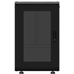 [LES-60-60-18UG] Gabinete Rack 19 Pulgadas / 18 Unidades / Piso / Puerta de Cristal / Acero Calibres 16-18-20 / Capacidad 750 kg (1653.5 lb) / Dimensiones 60 cm (23.6 in) x 93 cm (36.6 in) x 46 cm (18.1 in) | LES-60-60-18UG