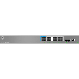 [GWN7802P-PRO] Switch de Red Empresarial L2++ / Serie GWN7800 Pro / 16 Puertos Gigabit PoE 250W / 2 Puertos SFP+ / Gestión Cloud GDMS / VLAN 4K / QoS Avanzado / Seguridad Integral | GWN7802P-PRO