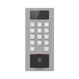 [DS-K1T502DBFWX-C-E1] (PoE / 2 Relays) Terminal de Control de Acceso / Videoportero Multiapartamento Llamada a App / Teclado / Exterior Antivandálico IP65 & IK09 / Huella, Tarjeta, Código QR, PIN o App Hik-Connect  / Cámara 2 MP compatible con NVRs | DS-K1T502DBFWX-C-E1
