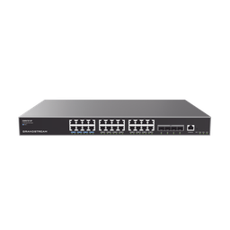 [GWN7813P] Switch Capa 3 PoE+ Administrable / 24 puertos 10/100/1000 Mbps + 4 Puertos SFP+ de 10 Gigabits / Hasta 360W / Compatible con GWN Cloud. | GWN7813P