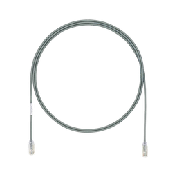 [UTP28SP3GY] Cable de Parcheo TX6, UTP Cat6, Diámetro Reducido (28AWG), Color Gris, 0.91 Metros (3 Pies) | UTP28SP3GY