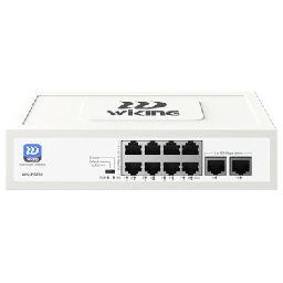 [WKPS210] Switch PoE / Administración en la nube / Con 8 puertos 10/100 Mbsp PoE af/at / 2 Puertos Uplink 10/100 MBPS / Presupuesto 45 W / PoE hasta 250 metros | WKPS210