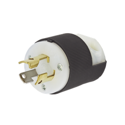[HUB-HBL-4720C] Clavija Industrial con Bloqueo de Media Vuelta / 15 A 125 V CA / 2 Polos 3 Hilos / Color Blanco y Negro / Nema L5-15P. | HUB-HBL-4720C