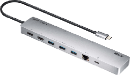 [UH3240] Dock Multipuerto USB-C | 11 en 1 | 8K Single o Dual 4K | PD 100W | USB 3.2 Gen 1 | Ethernet Gigabit | SD MicroSD | Aluminio | UH3240