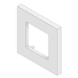 [NX0068/EU] Embellecedor para Caja Europea / Dimensiones 84x84x8 mm Externas / ABS Antimicrobiano / Blanco con Efecto de Contraste / Colocación Fácil y Rápida | NX0068/EU