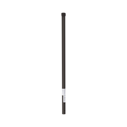 [SYS-POST-ESQ-3B] Poste de ESQUINA color Negro para Cerca Electrificada. Tubo Galvanizado cal. 18 de 1" Diam. y 0.8m Alto con Tapón, ideal para 3 aisladores | SYS-POST-ESQ-3B