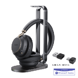 [BH76-PLUS-WITH-CHARGING-STAND-TEAMS-BLACK-USB-C/A] Diadema Inalambrica BH76 Plus With Charging Stand Teams Black USB C/A de Yealink con Audio HD y Certificación para Microsoft Teams | BH76-PLUS-WITH-CHARGING-STAND-TEAMS-BLACK-USB-C/A