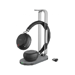 [BH76-PLUS-WITH-CHARGING-STAND-UC-BLACK-USB-C/A] Diadema Inalambrica BH76 Plus With Charging Stand UC Black USB C/A de Yealink con ANC Híbrida y Estación de Carga Premium | BH76-PLUS-WITH-CHARGING-STAND-UC-BLACK-USB-C/A